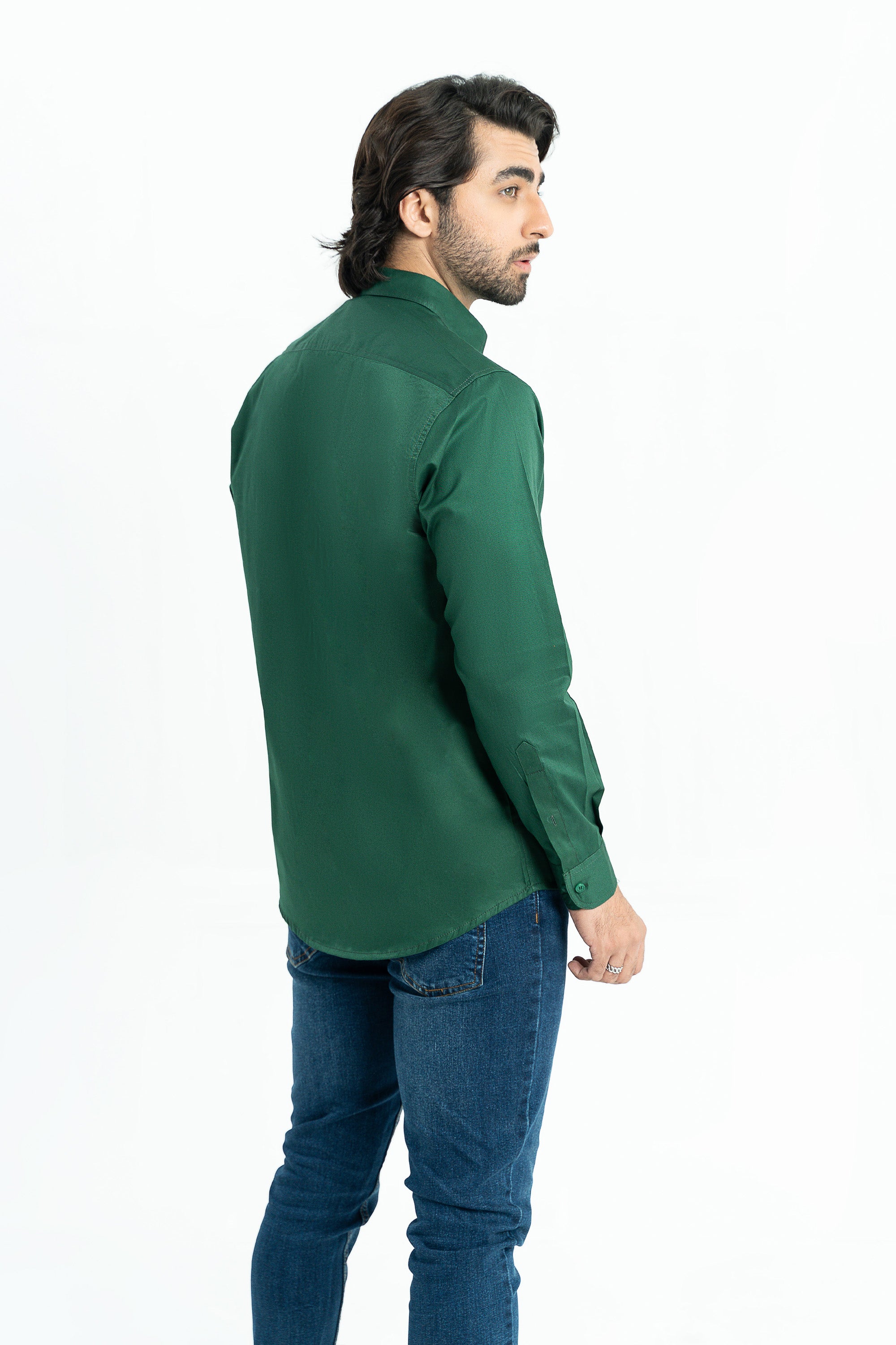 Green casual shirt