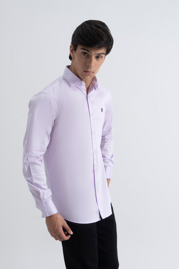 Light Purple Cotton Twill Shirt