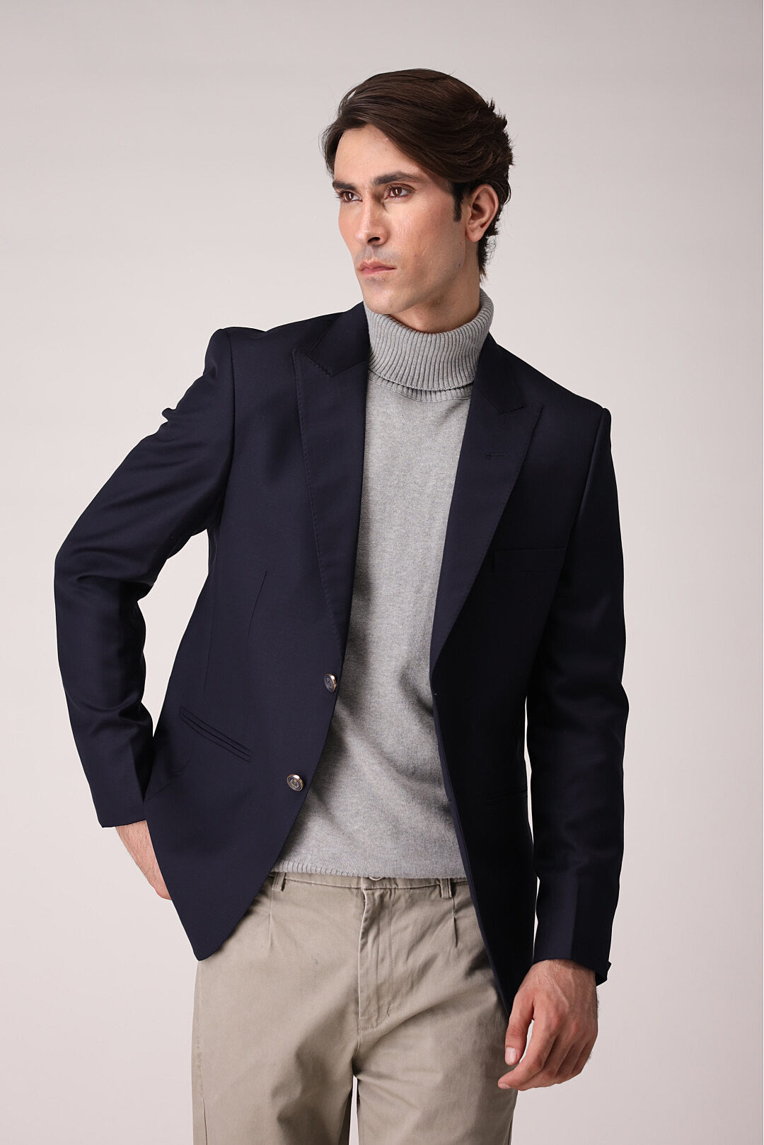 Long navy blazer hotsell