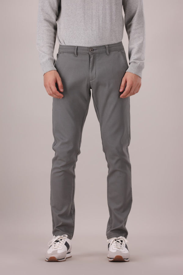 Grey Slim Fit Fashion Pent