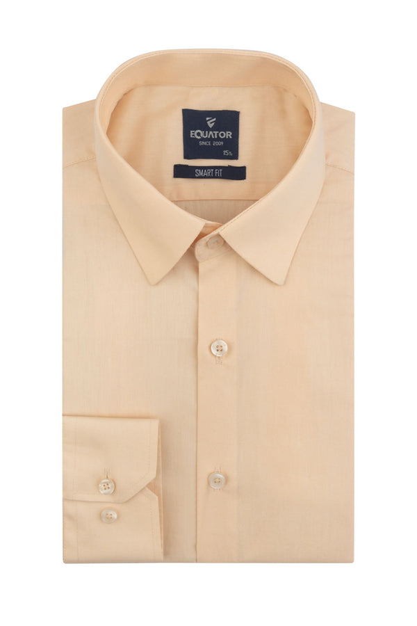 Peach Cotton Formal Shirt