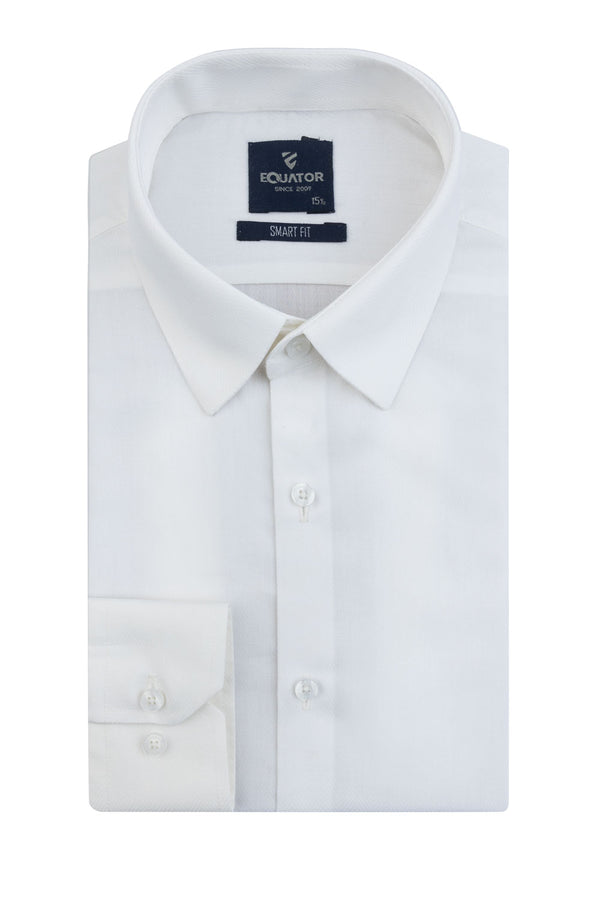 White Cotton Formal Shirt