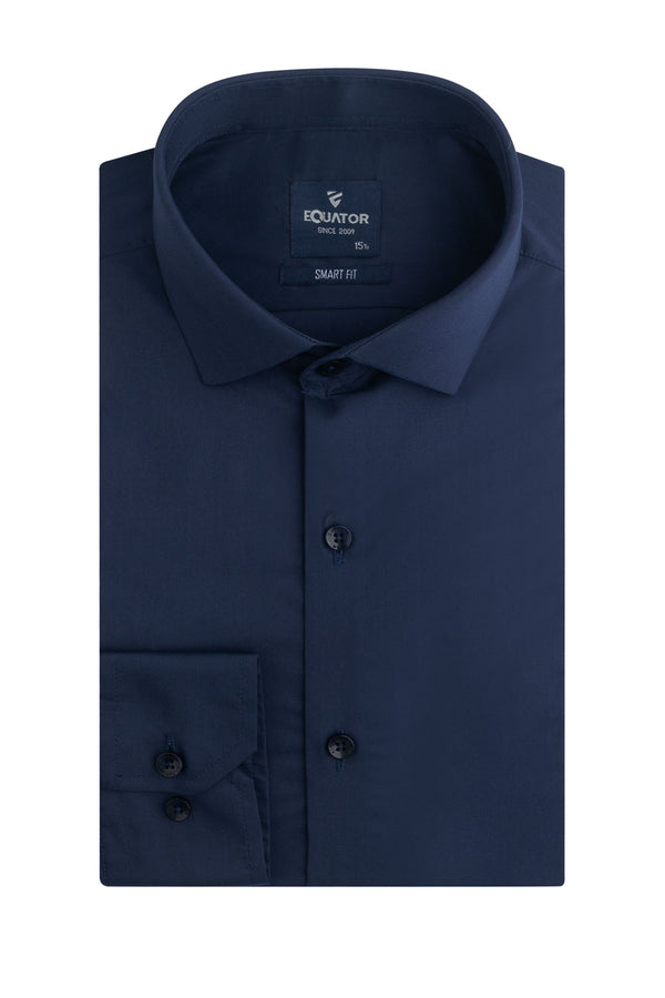 Navy Cotton Formal Shirt