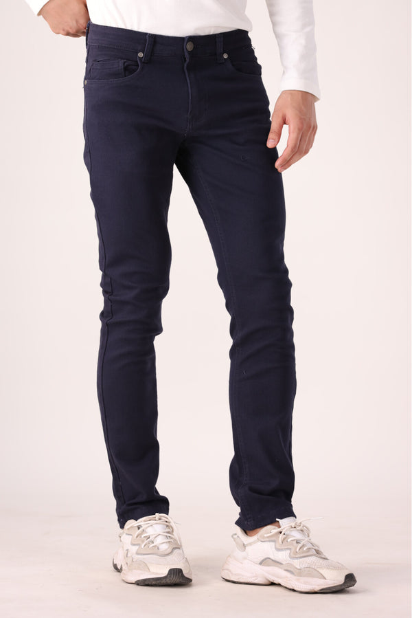 Navy Blue Smart Fit Cotton Pants