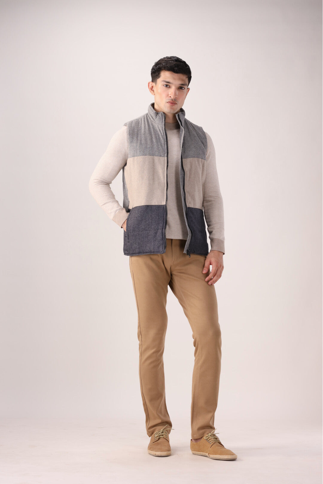 Grey Sleeveless Jacket