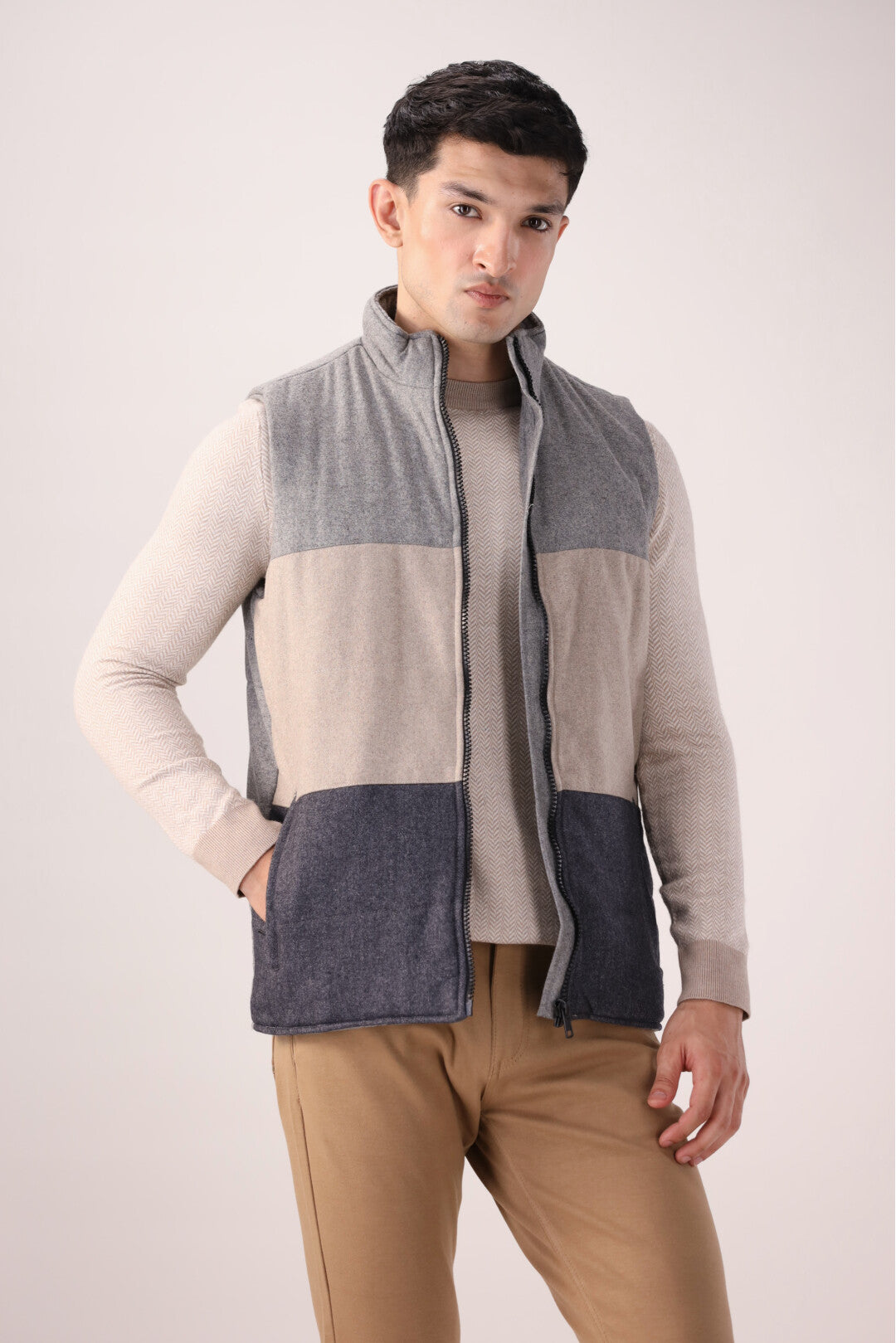 Grey Sleeveless Jacket