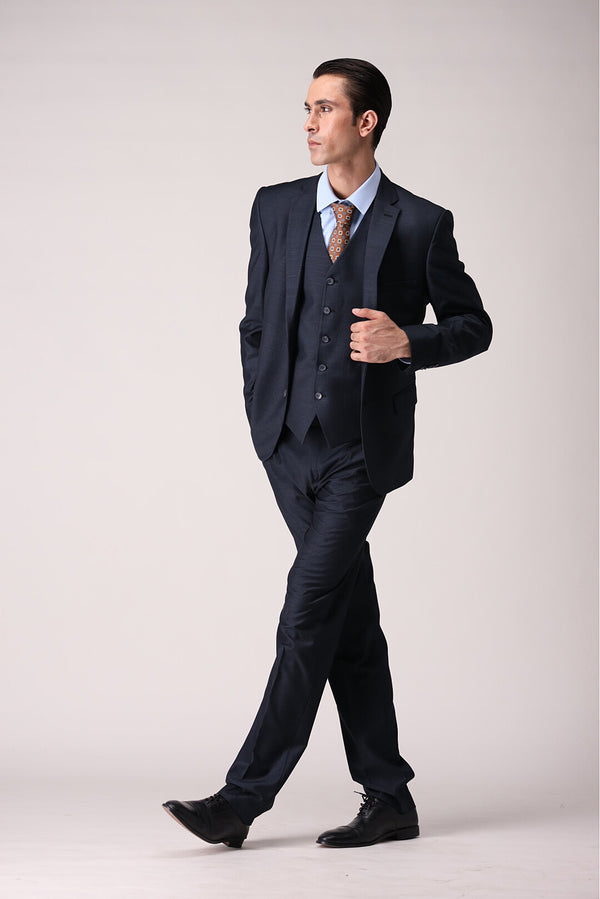 Dark Blue Three Piece Suit