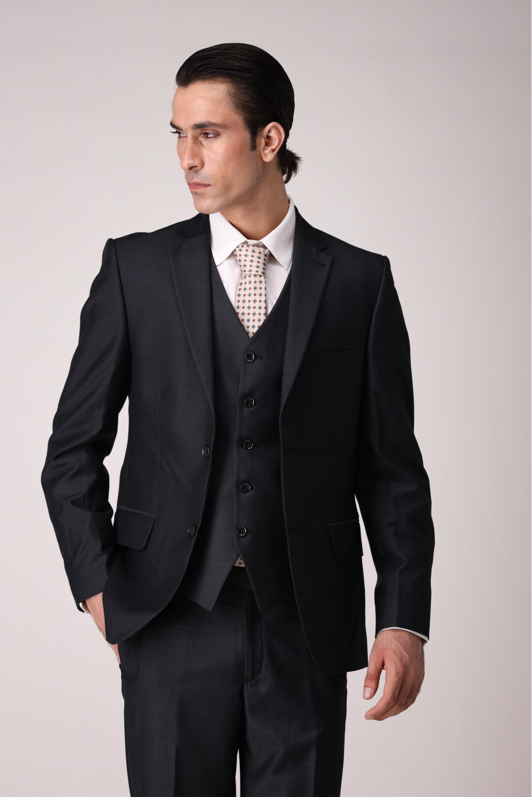 Black Three Piece Suit