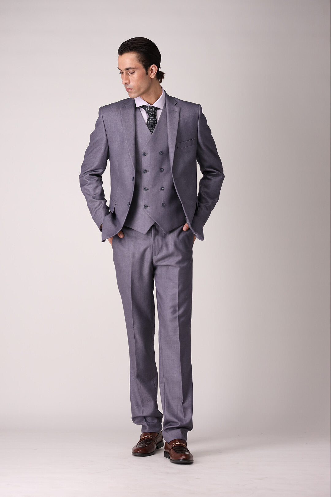 Gray Three Piece Suit