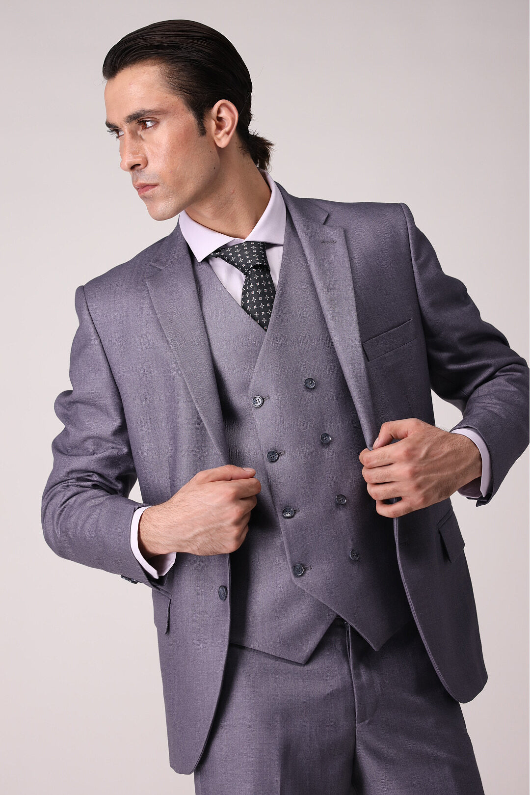 Gray Three Piece Suit