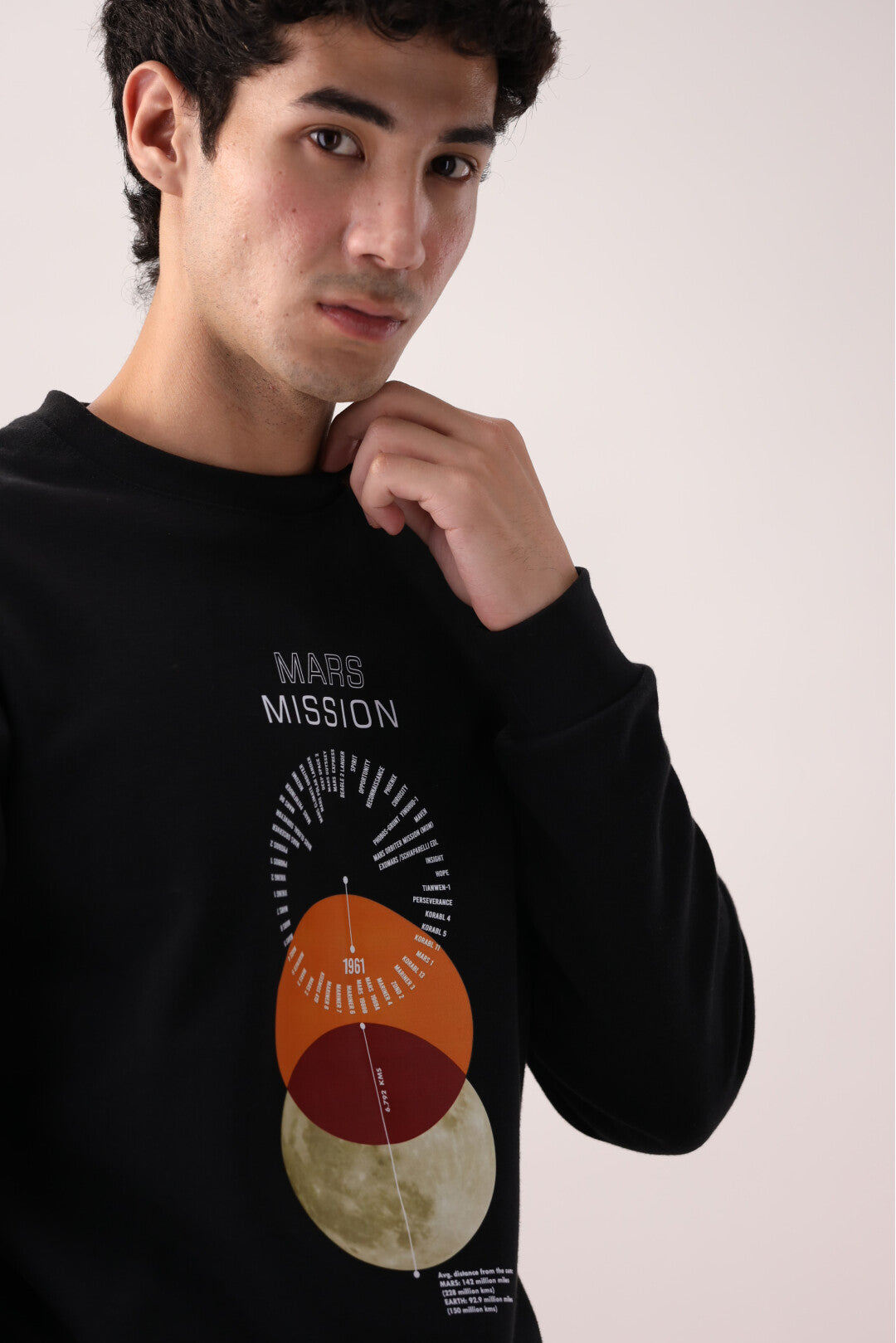 Black Graphics Sweat Shirt