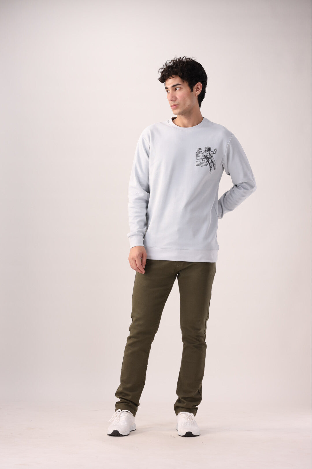 Light Grey Graphic Sweatshirt