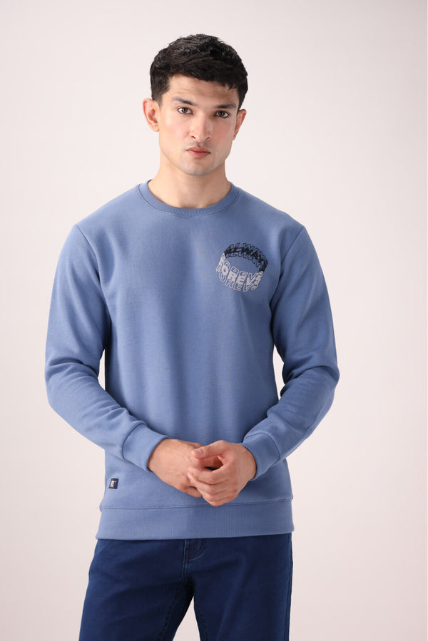 Light Blue Graphic Sweatshirt