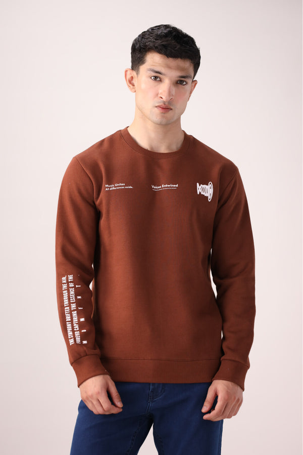 Brown Graphic Sweatshirt