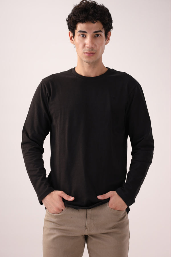 Black Full-Sleeve T-Shirt