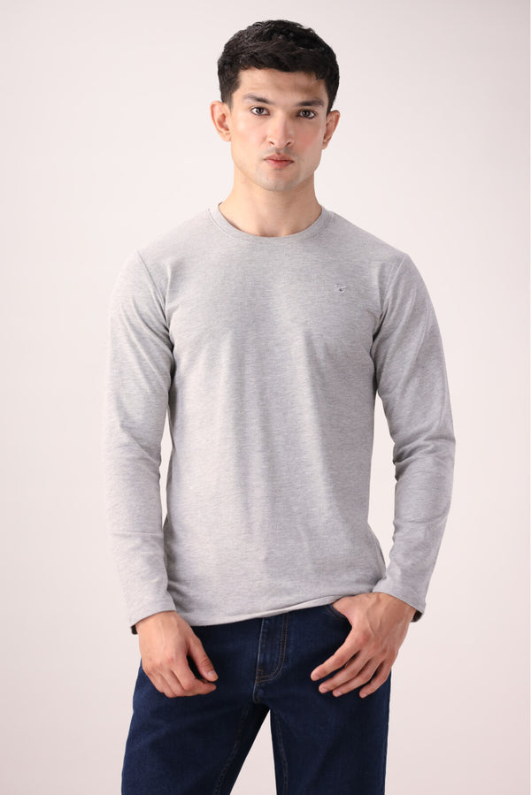 Heather Grey Full-Sleeve T-Shirt