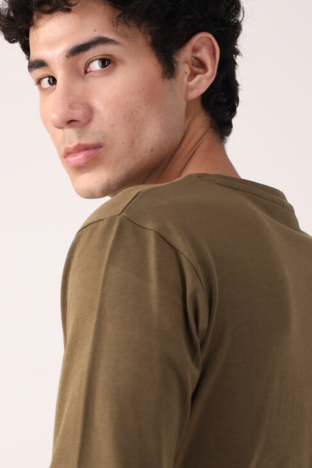 Olive Full-Sleeve T-Shirt