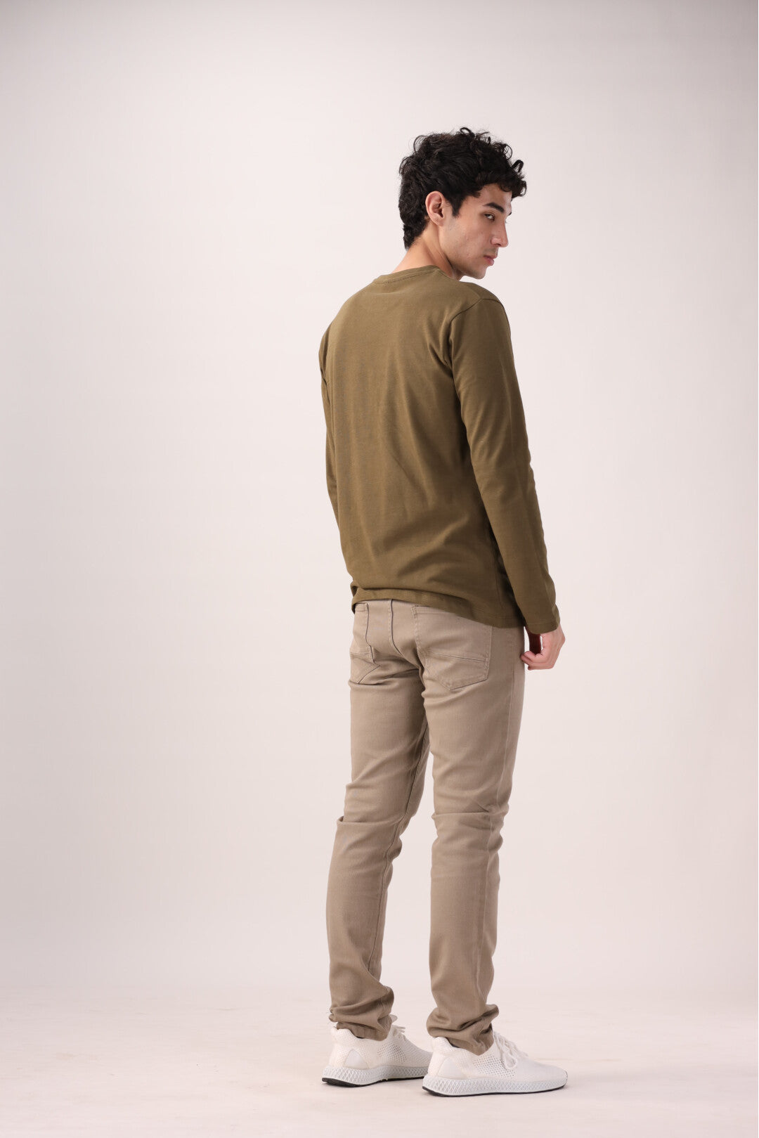 Olive Full-Sleeve T-Shirt