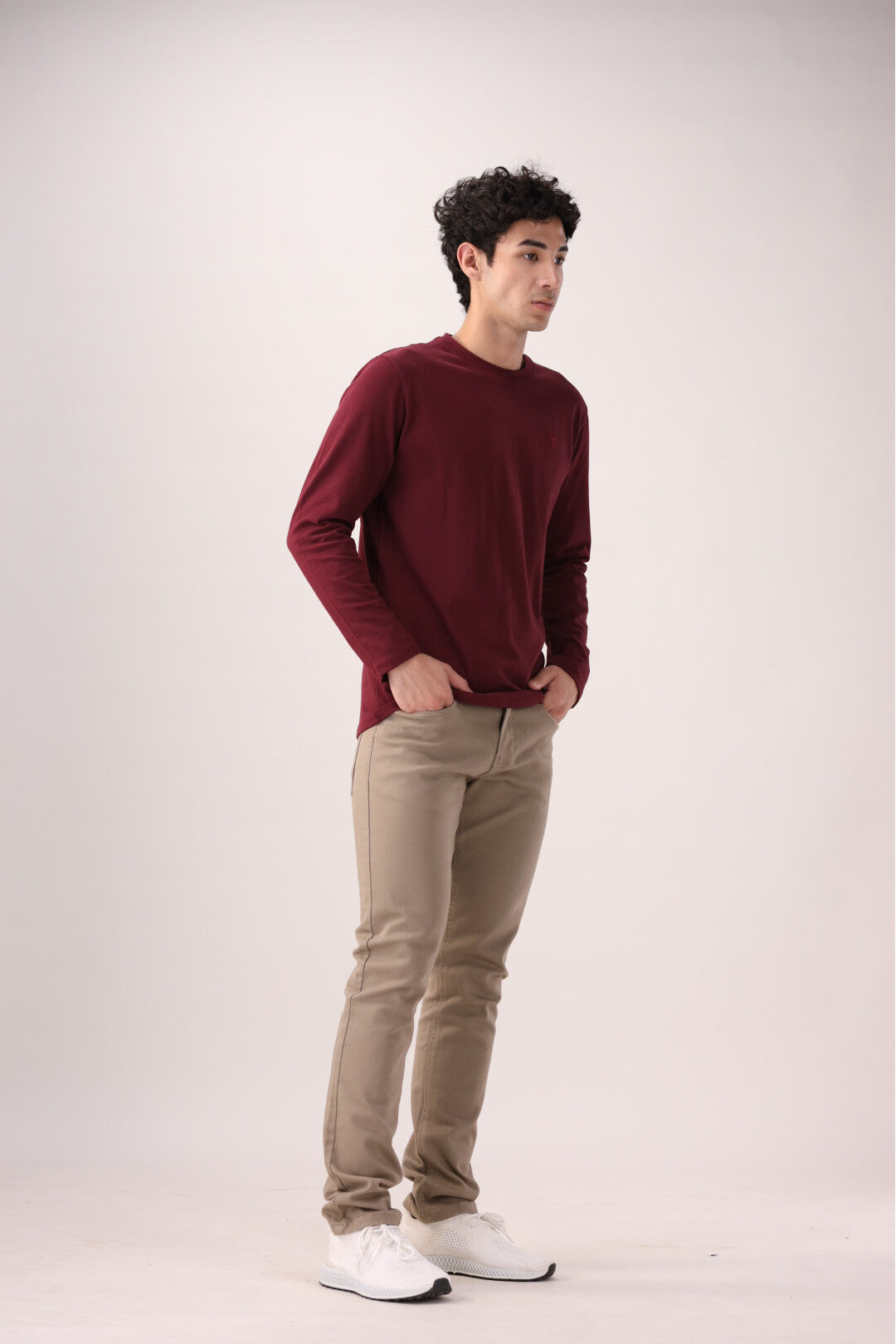 Plum Full-Sleeve T-Shirt