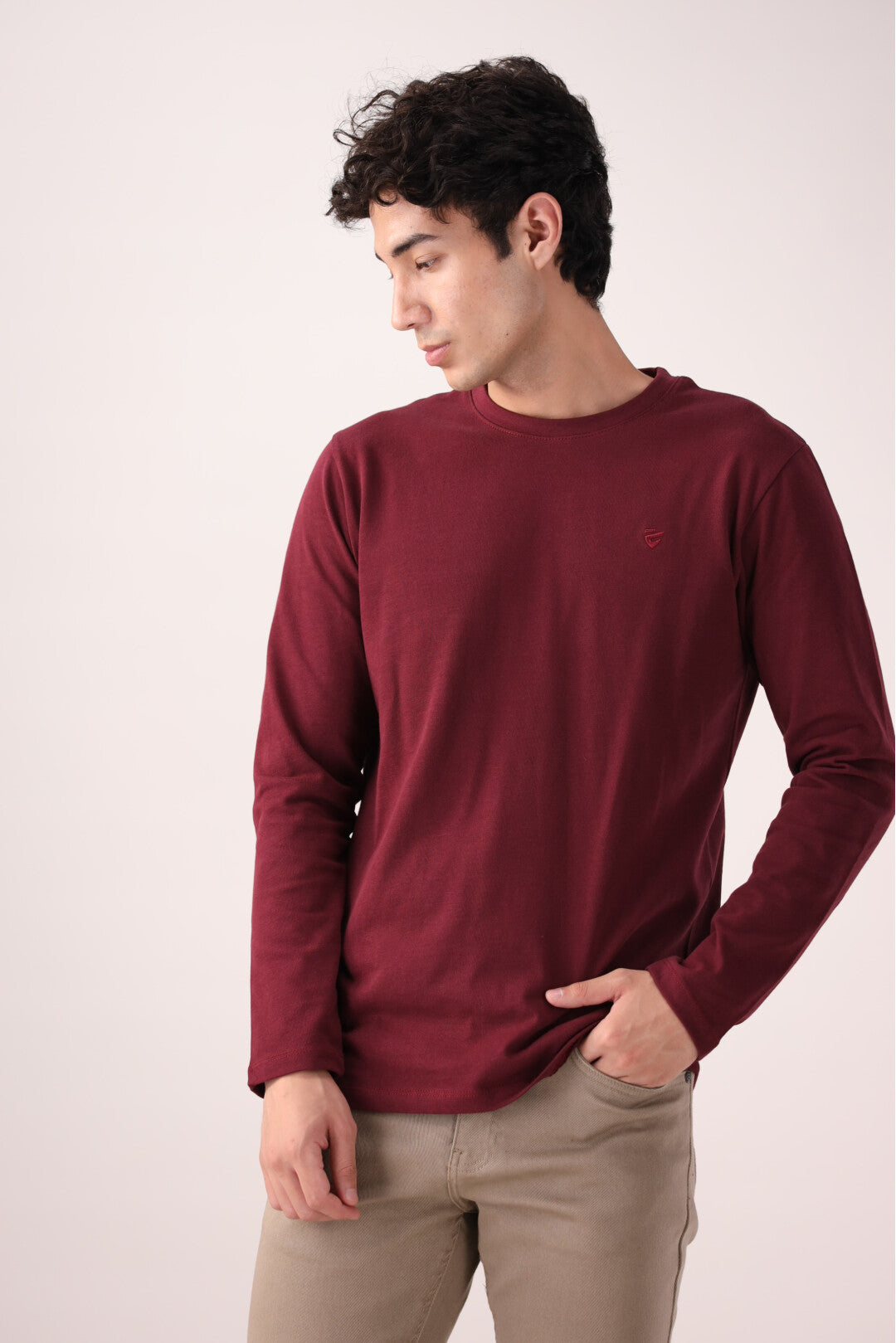 Plum Full-Sleeve T-Shirt