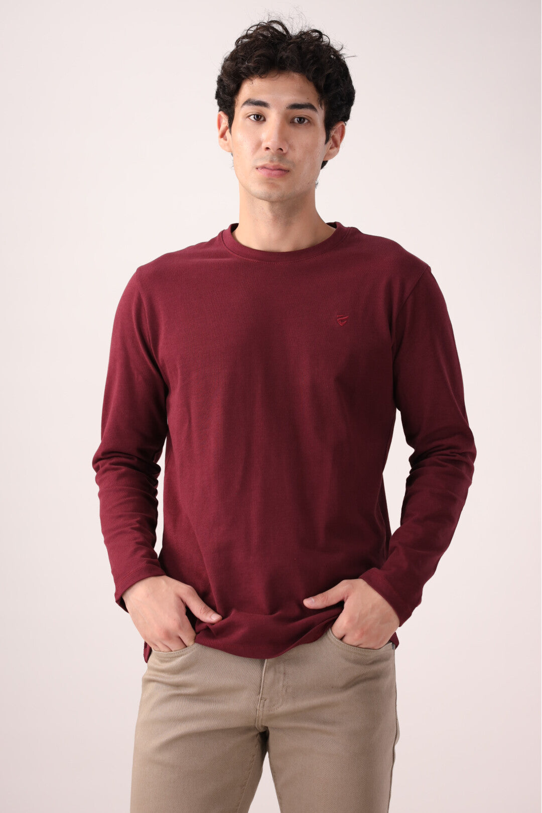 Plum Full-Sleeve T-Shirt