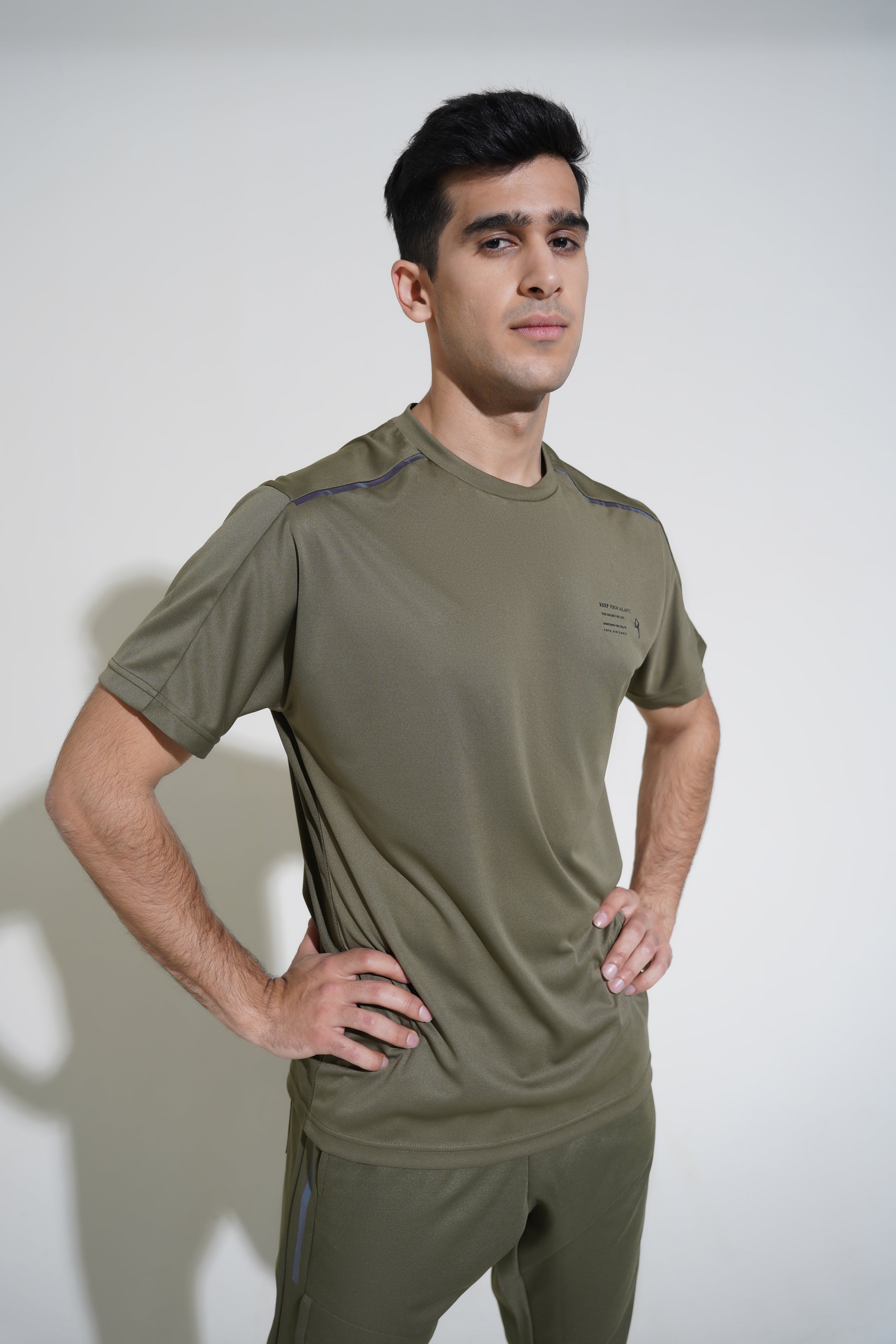 Olive Half Sleeve T-Shirt