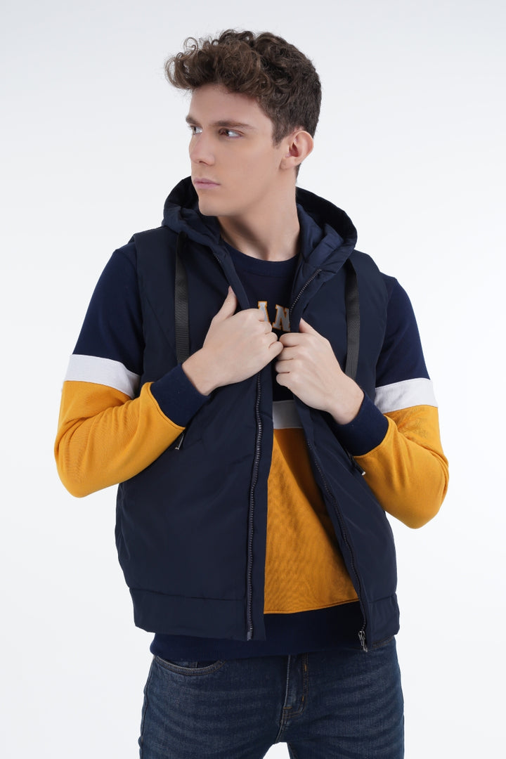 Navy Zipper Gilet Equator