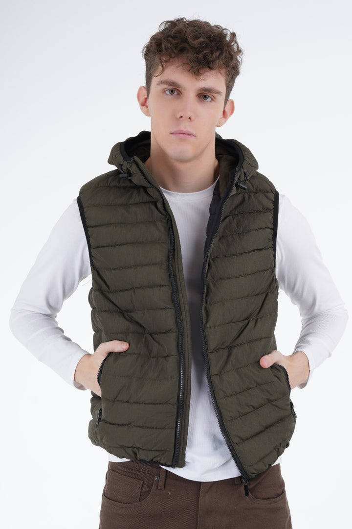 Olive Quilted Gilet Equator