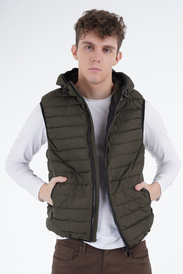 Olive Quilted Gilet
