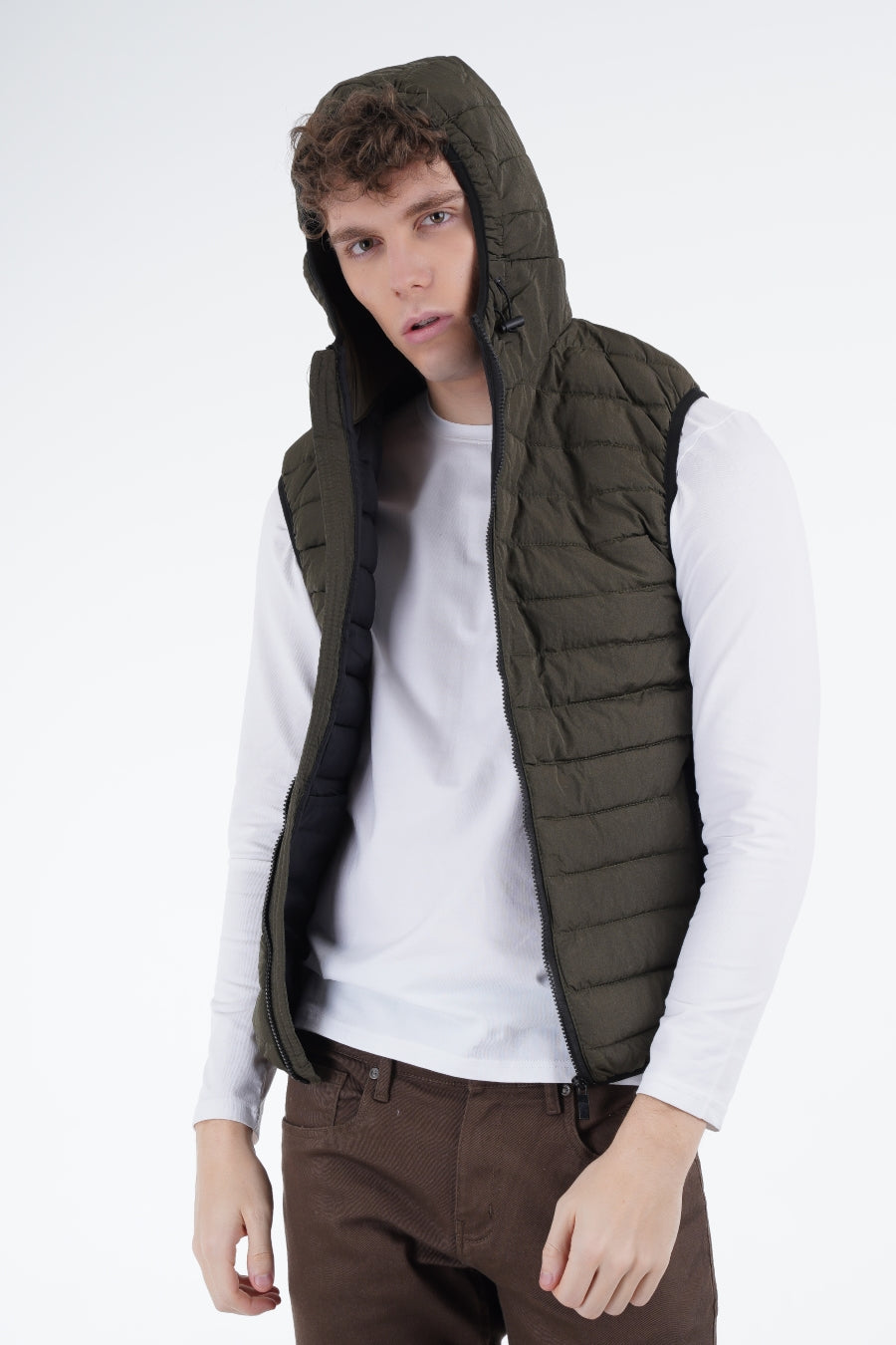 Olive Quilted Gilet