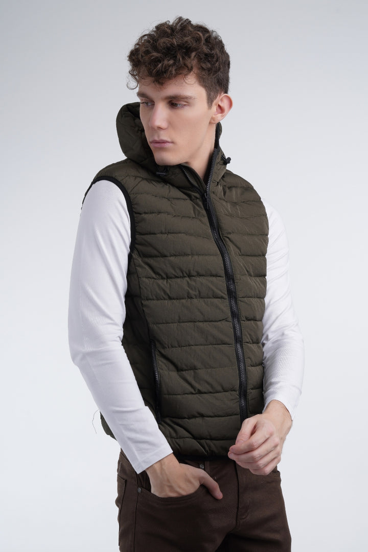 Olive Quilted Gilet Equator