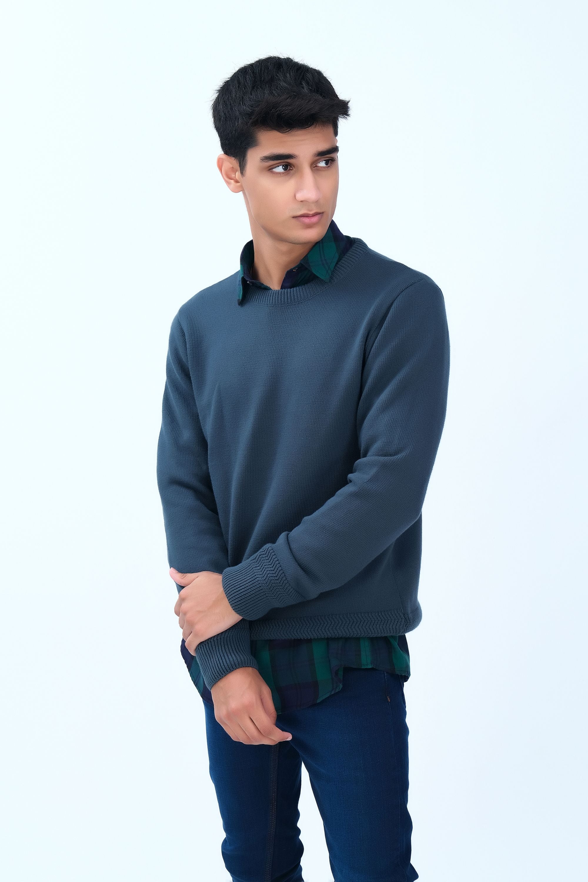 Smart Teal Sweater – Equator Stores