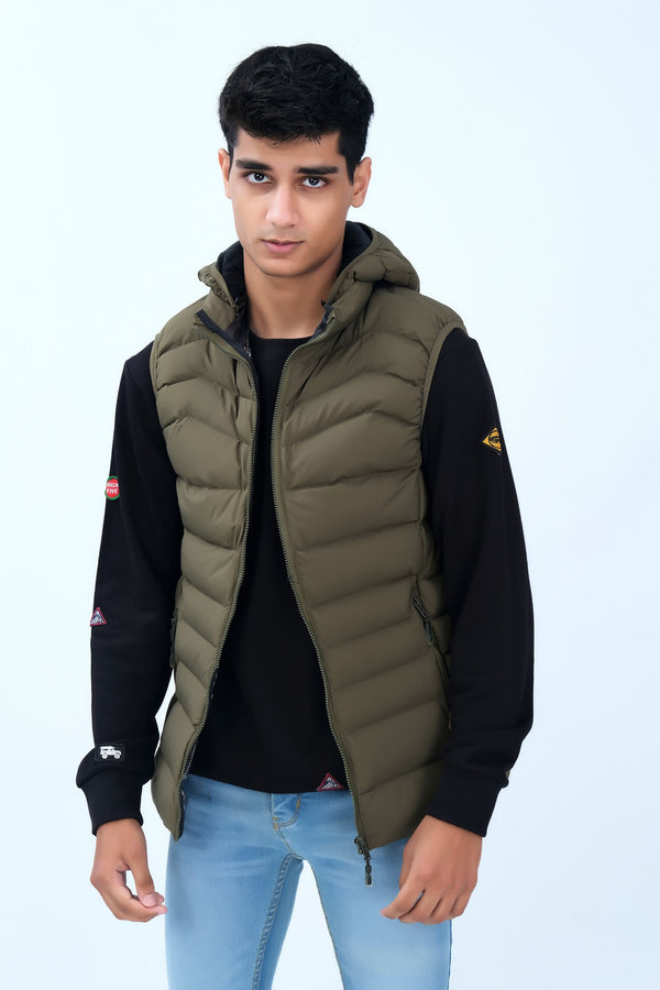 Olive Puffer Jacket