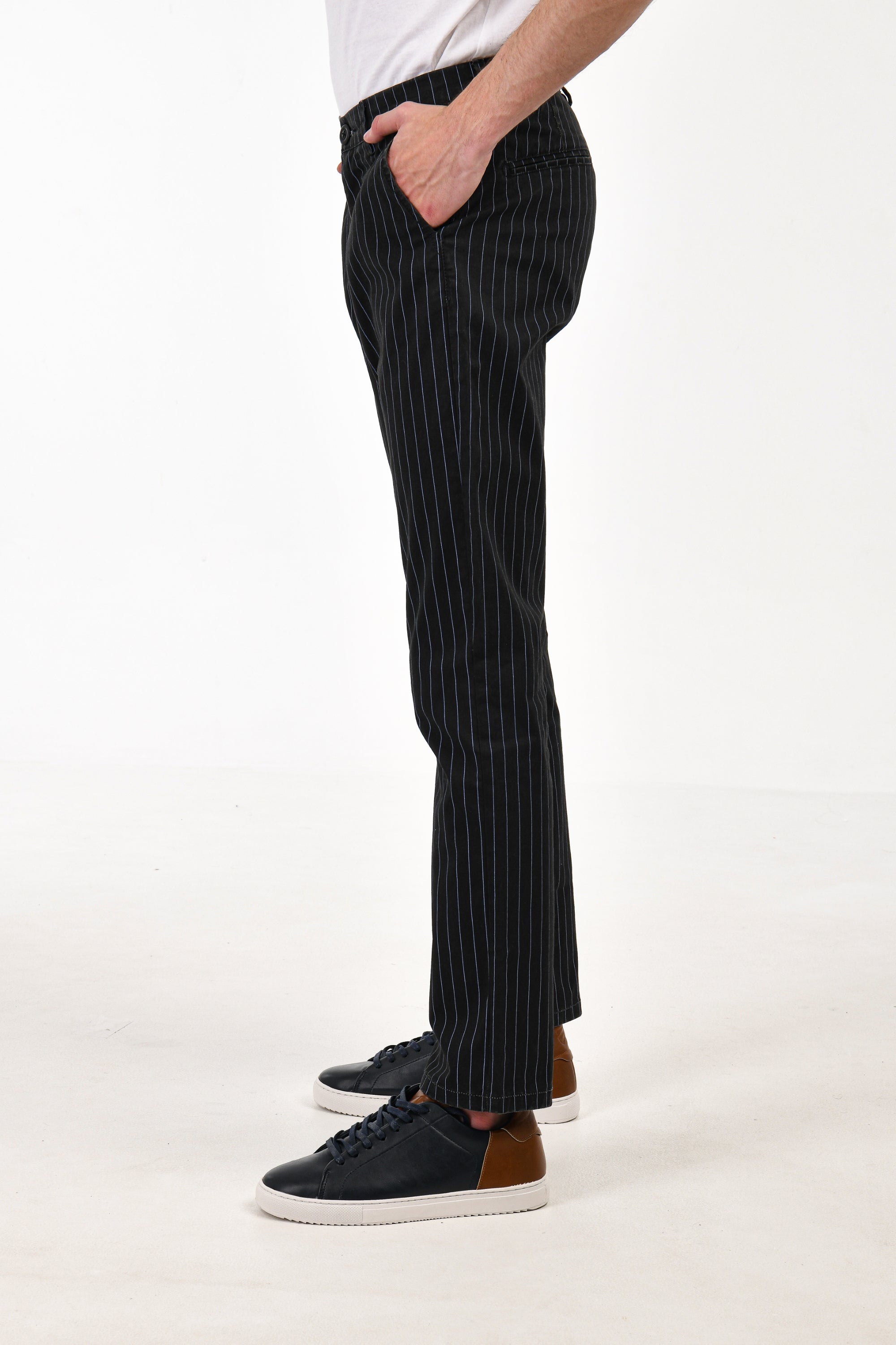 Black Striped Pants