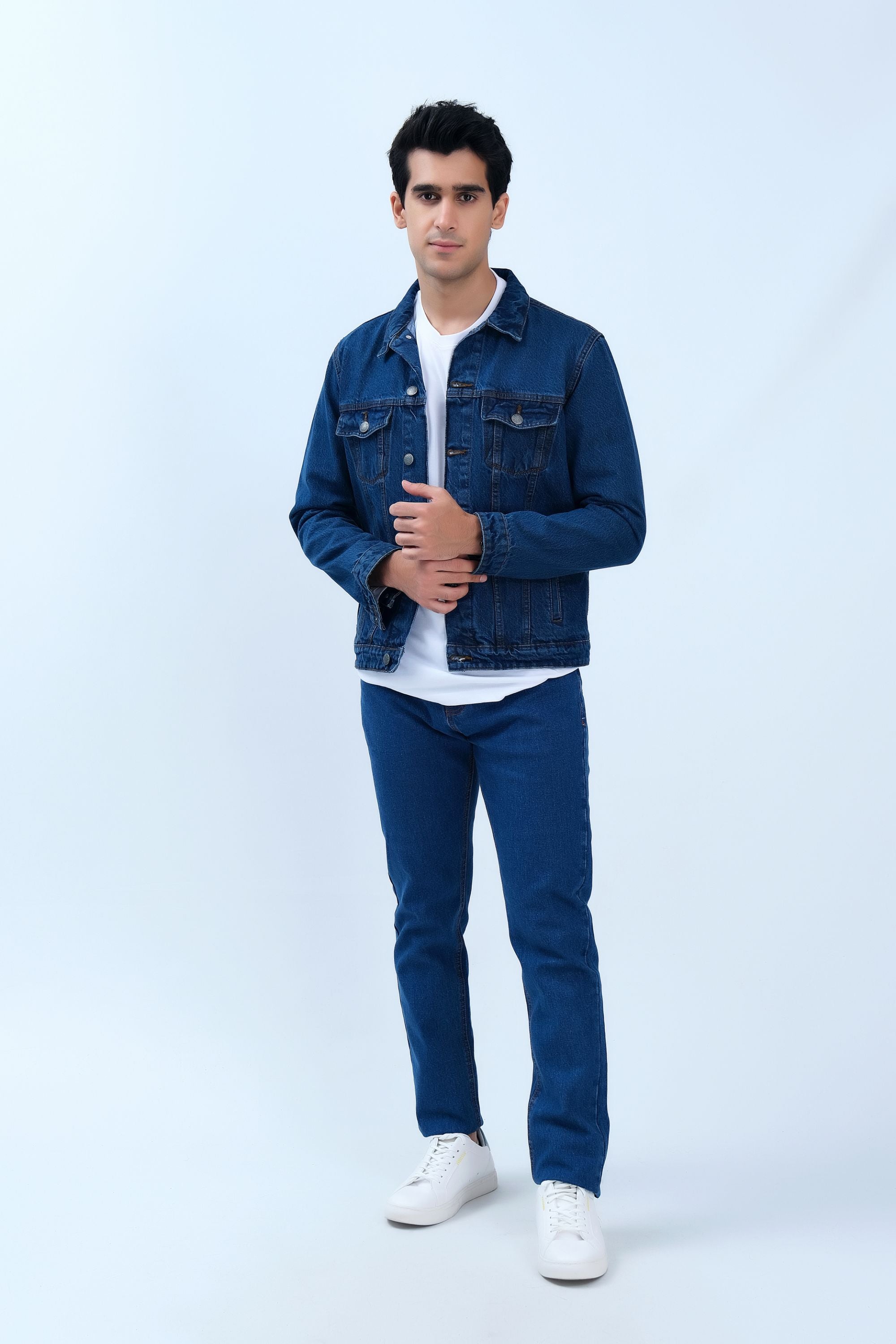 How to Wear a Denim Jacket with Jeans