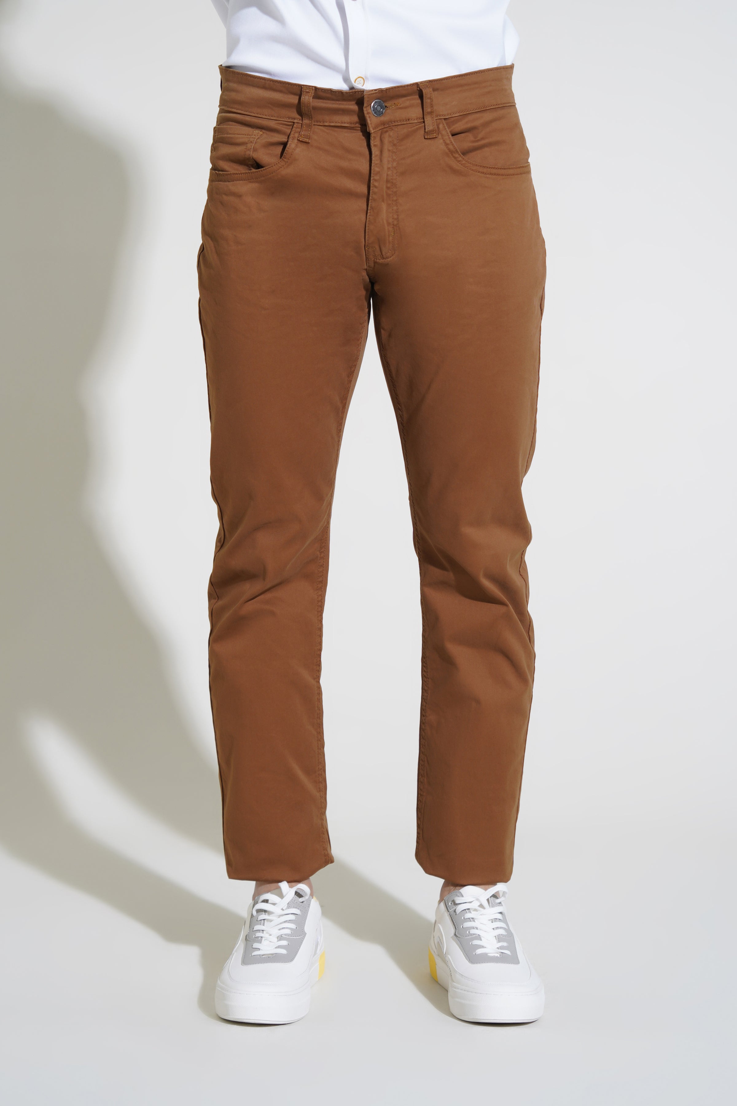 Copper Cotton Pants-Smart Fit