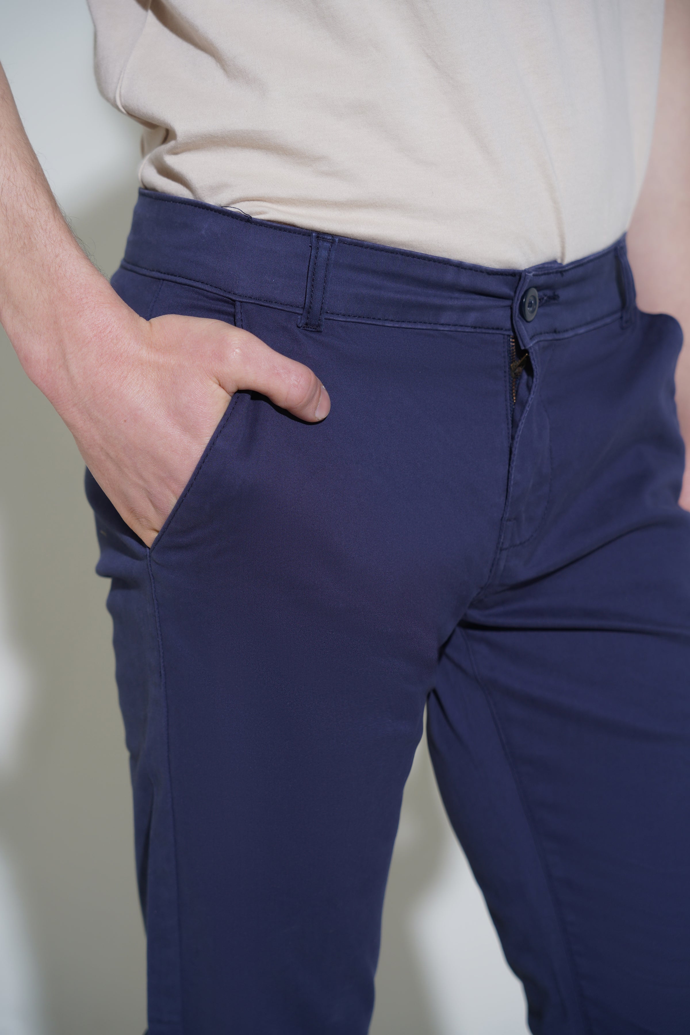 Navy Pants-Slim Fit