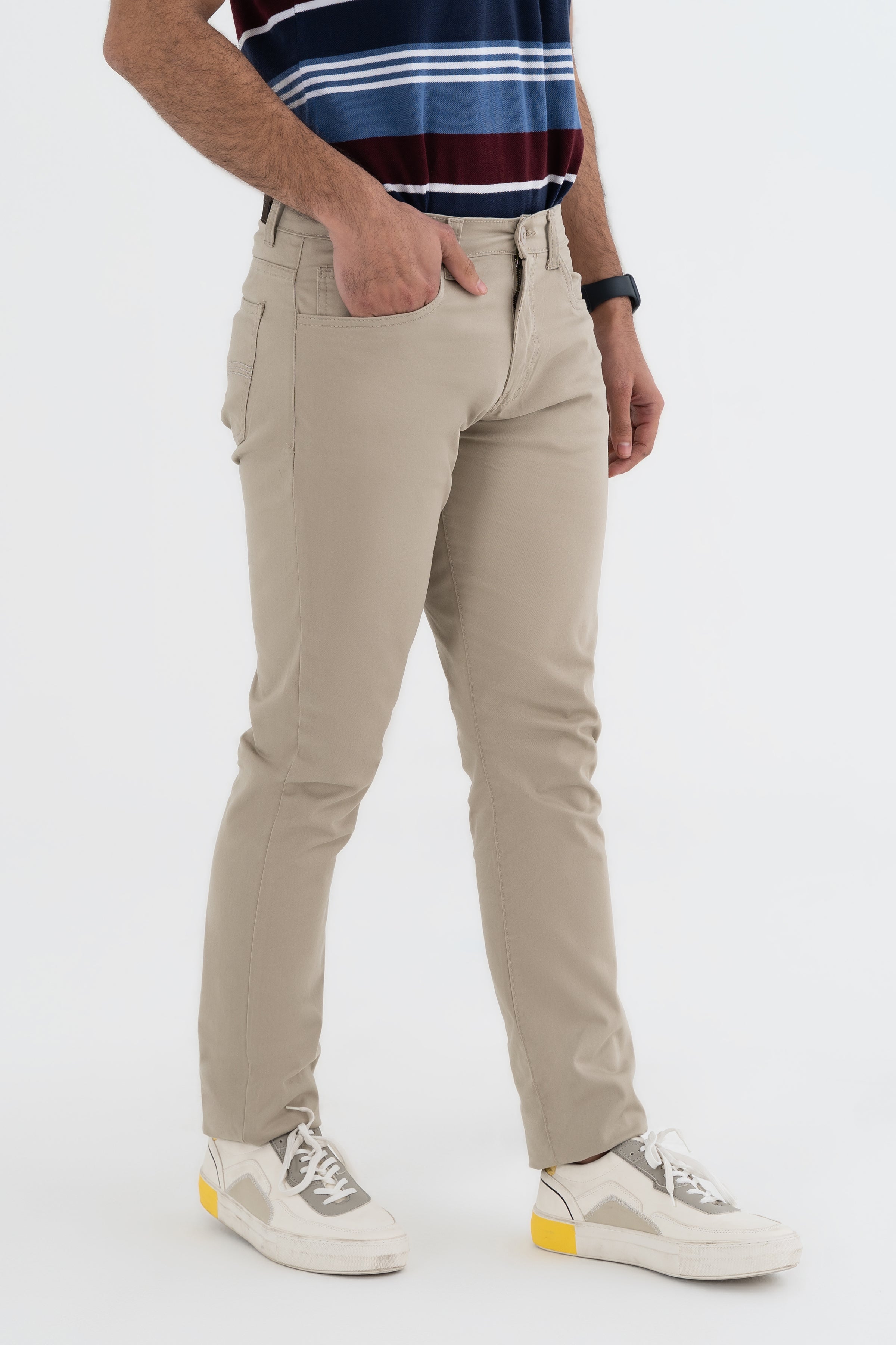 Casual Beige Pants