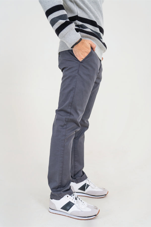 Gray Cropped Fit Pants