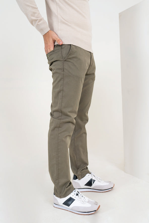 Olive Cropped Fit Pants