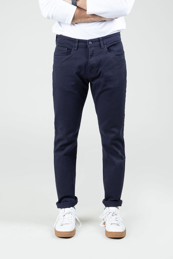 Navy-Slim Fit Pants