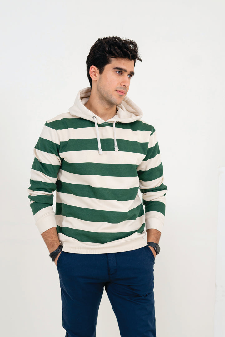 Striped Sweat Hoodie Equator