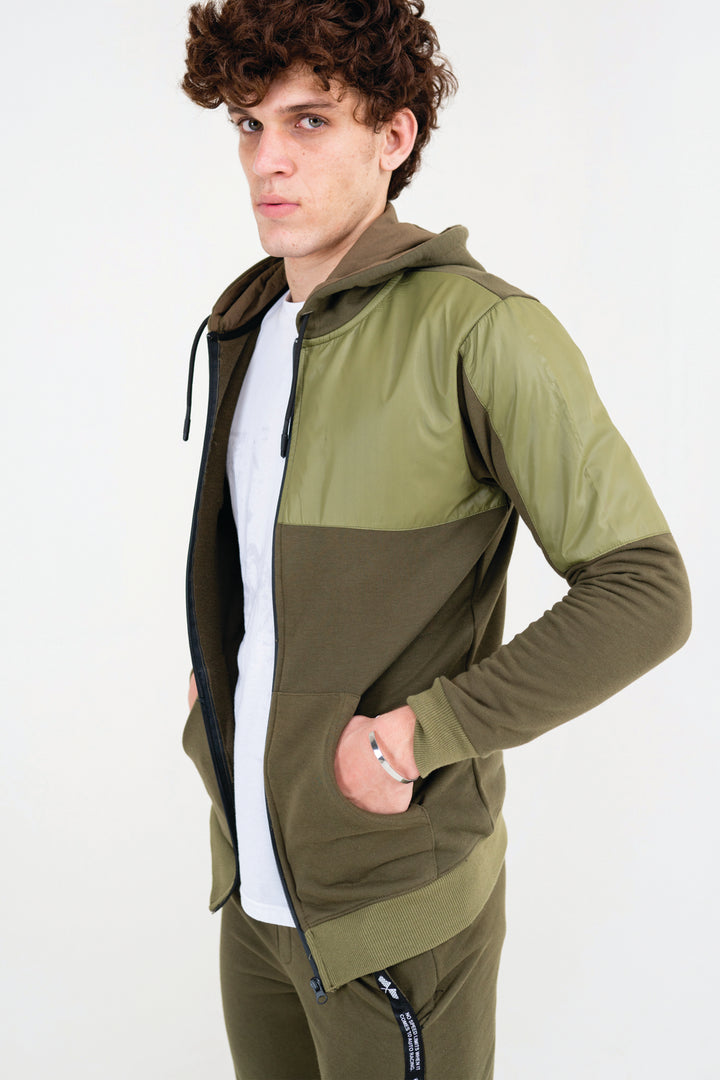 Olive Zipper Hoodie Equator