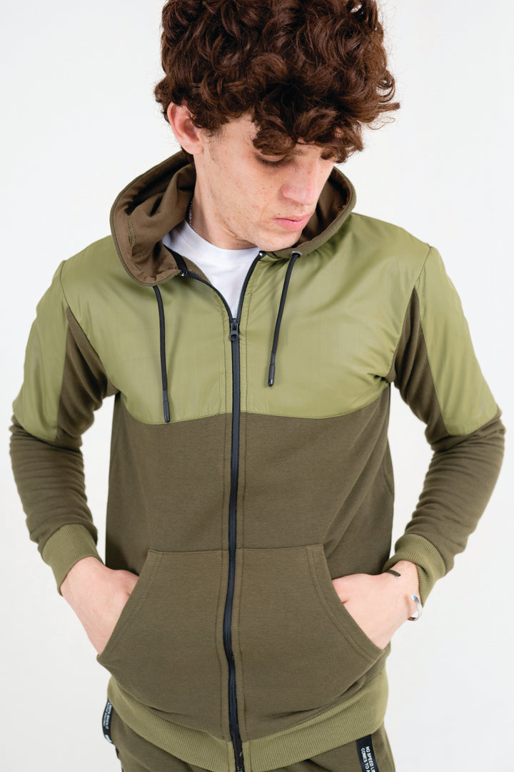 Olive Zipper Hoodie Equator