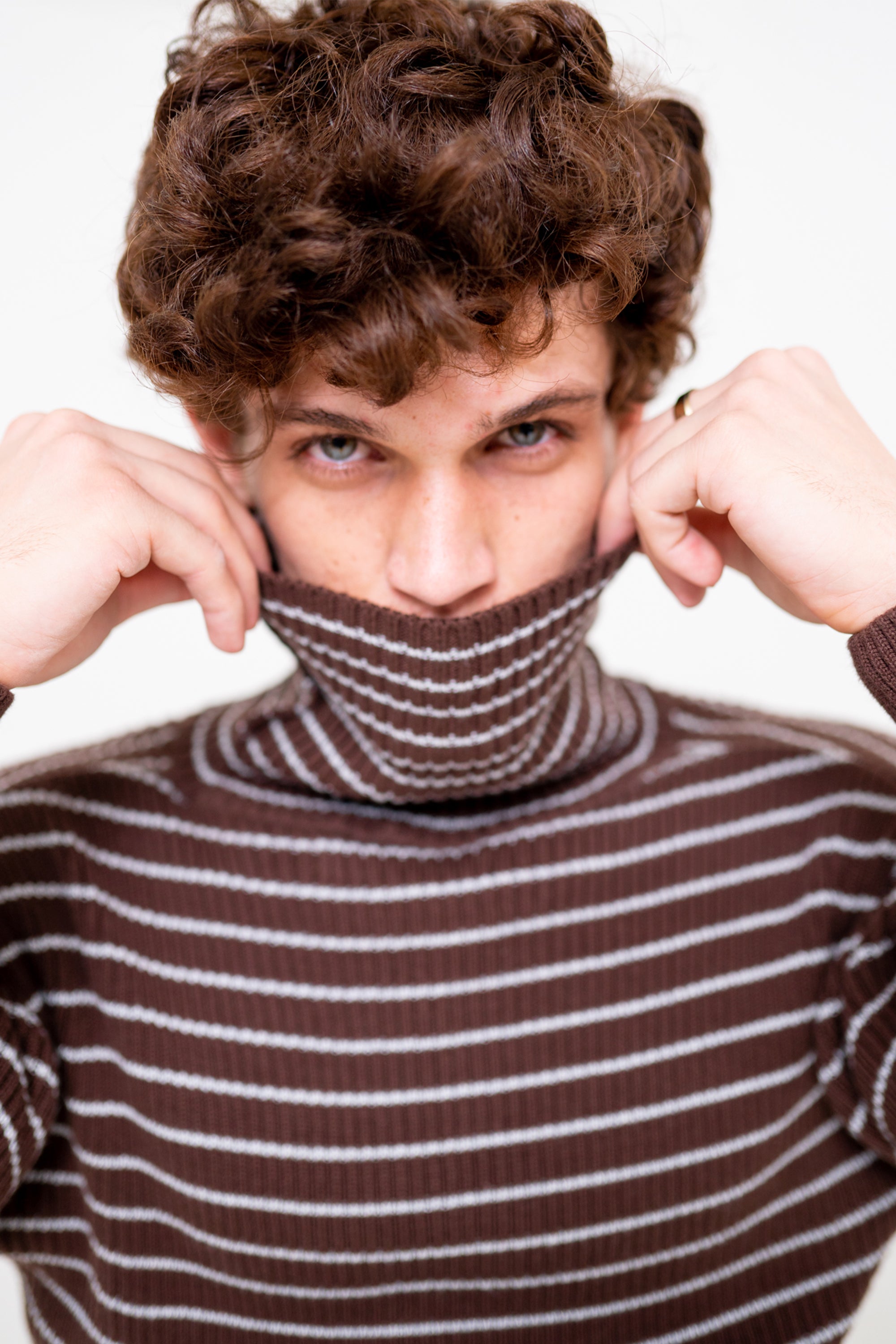Brown Knit Roll Neck Equator