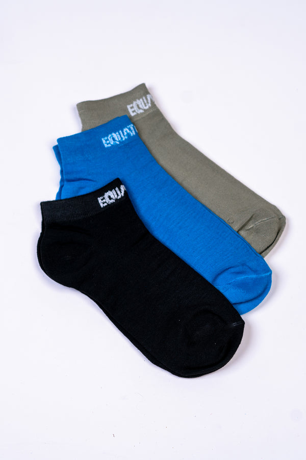 3-Pack Colored Ankle Socks Equator