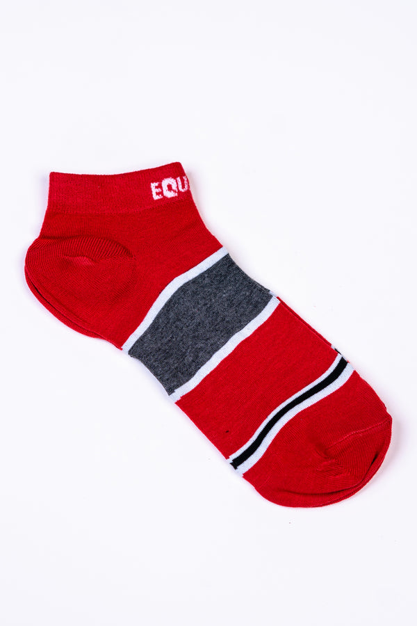 Red Beam Ankle Socks
