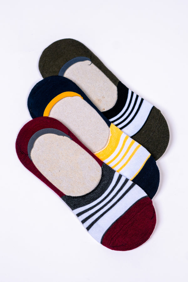 3-Pack Stripe Trainer Socks Equator