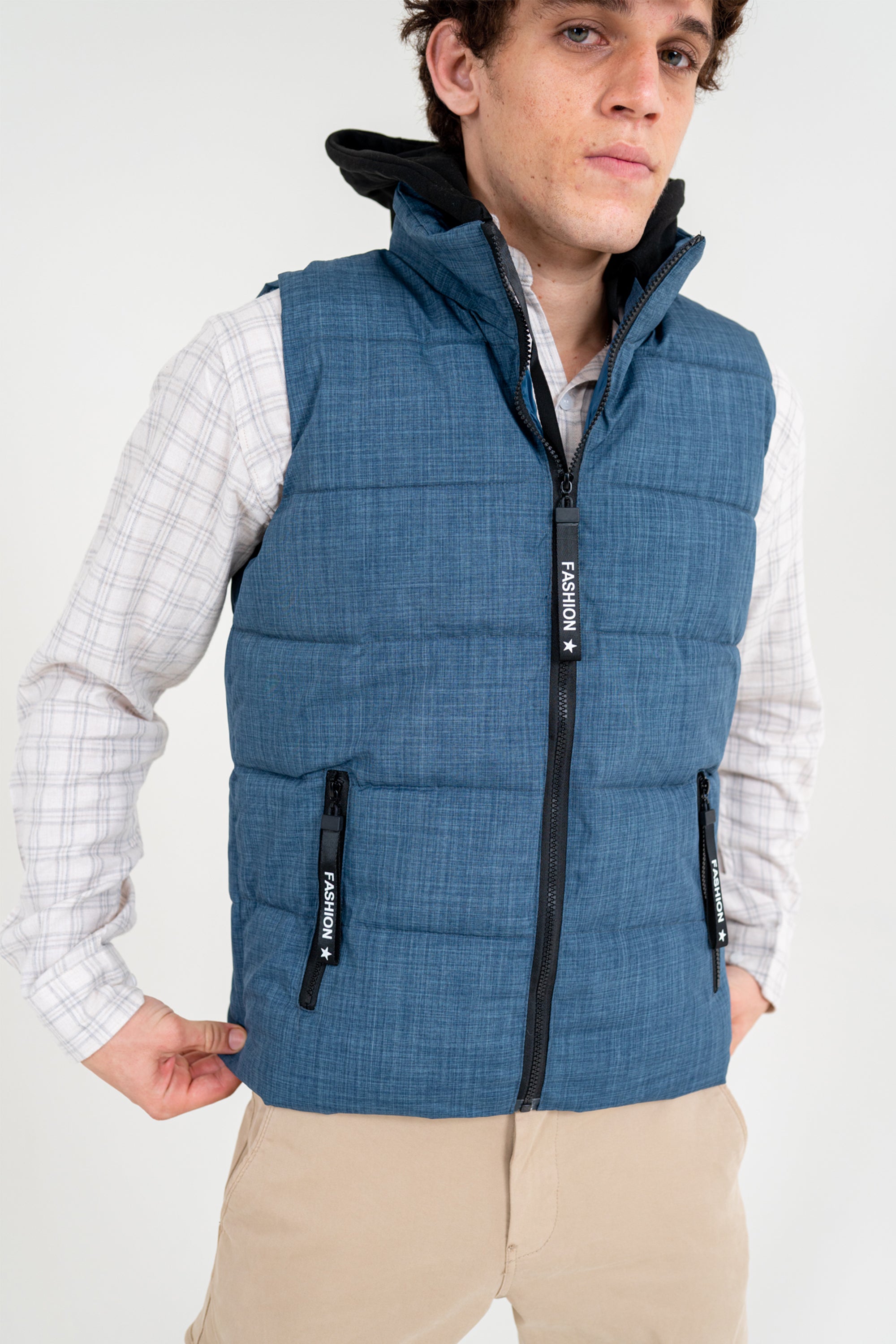 Blue Quilted Gilet
