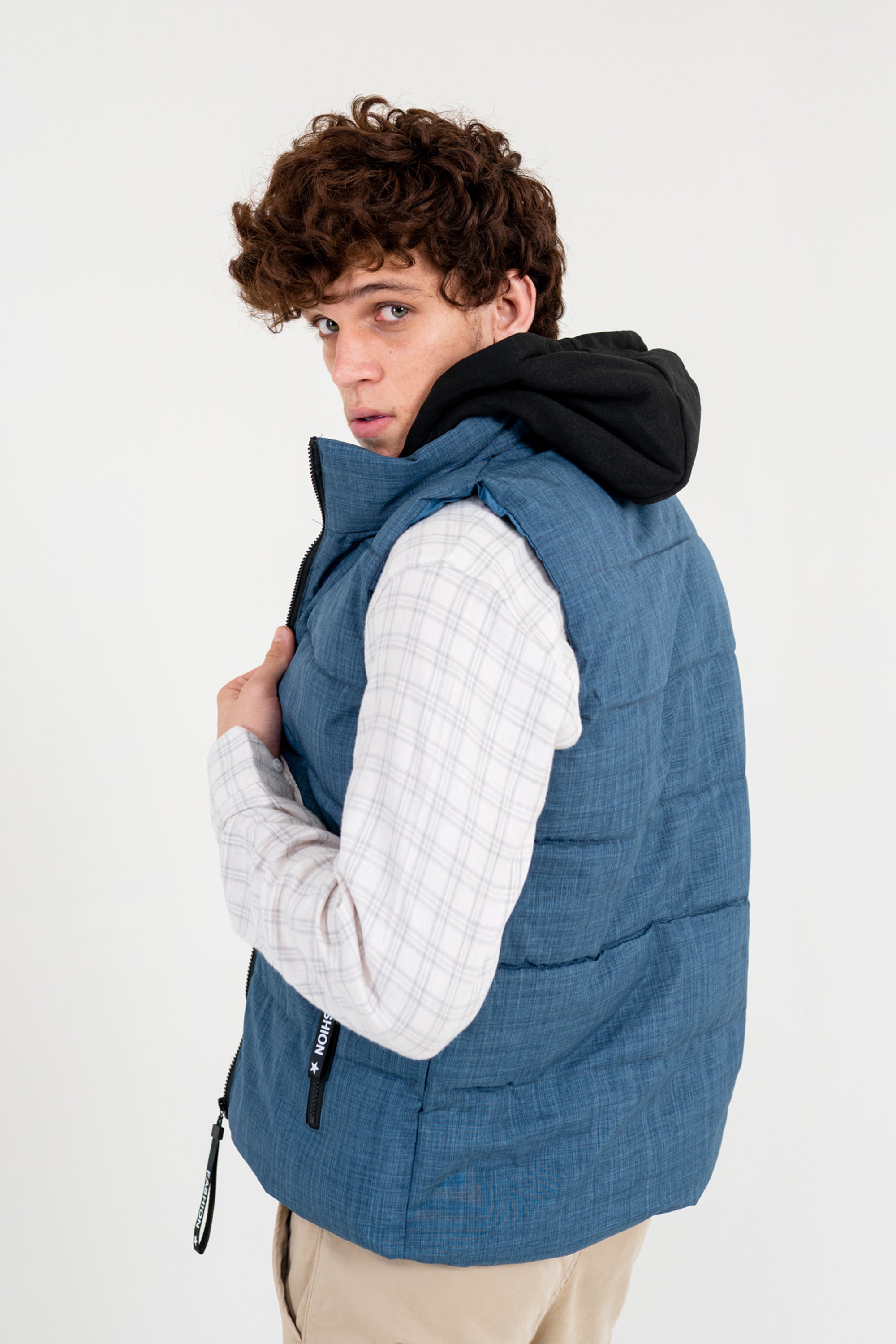 Blue Quilted Gilet